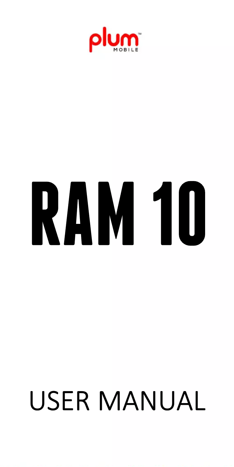 Page n°1 - Manuel utilisateur Plum Ram 10