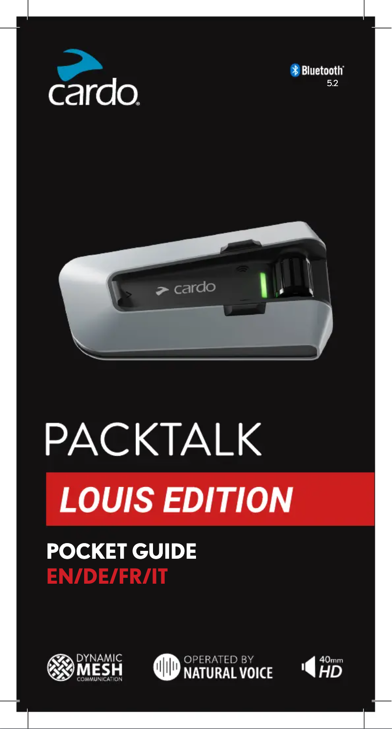 Page n°1 - Manuel utilisateur Cardo Packtalk Louis Edition