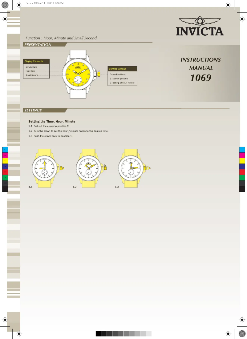 Page n°1 - Manuel utilisateur Invicta Angel 31668