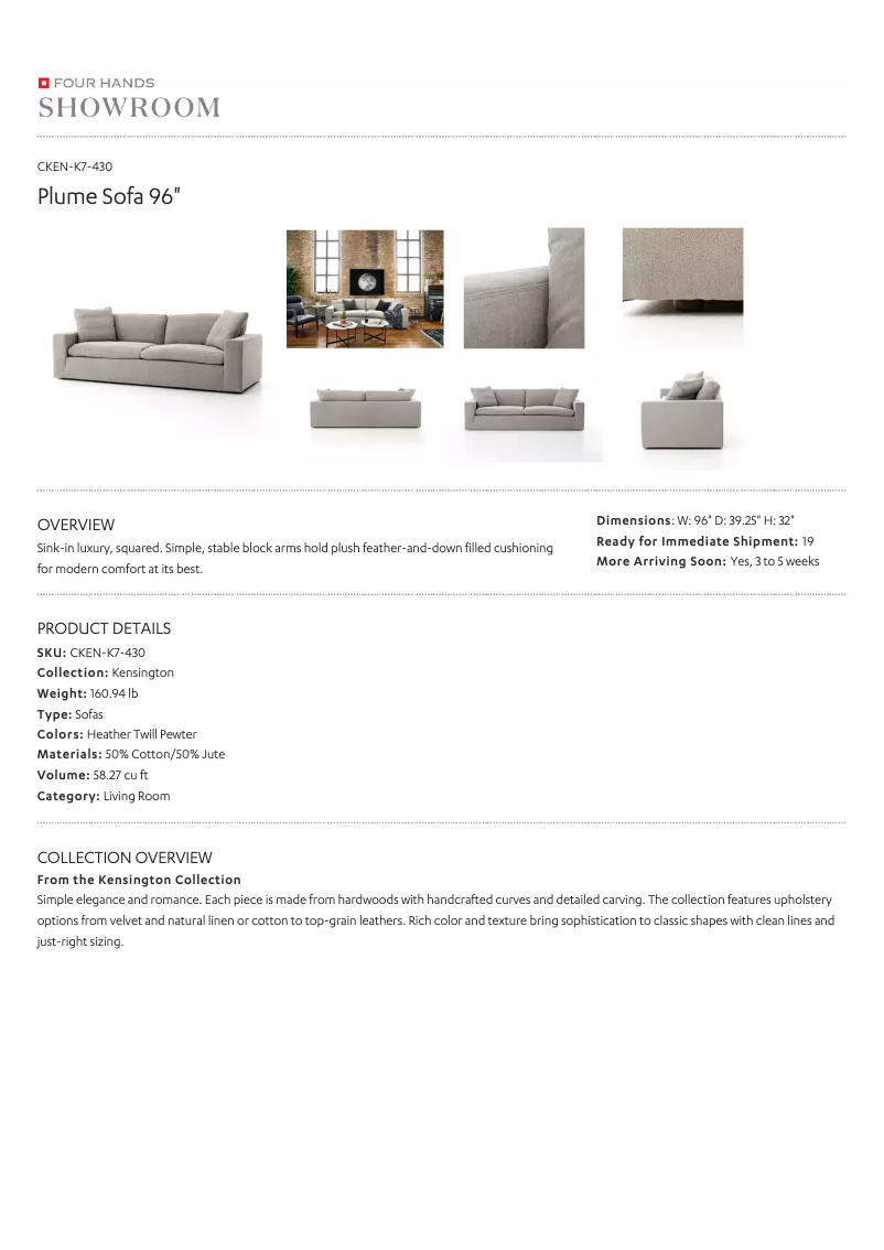 Página 1 del manual Manual de usuario Four Hands CKEN-K7-430