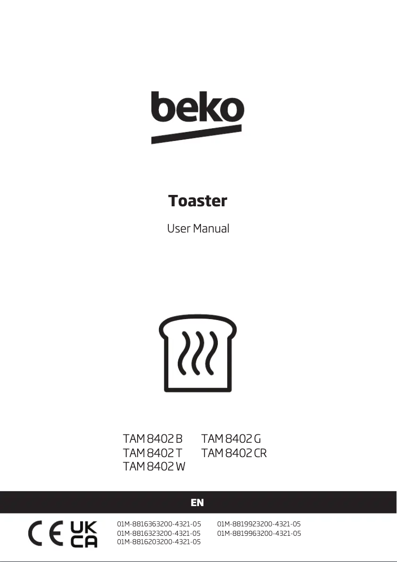 Page n°1 - Manuel utilisateur Beko TAM8402G