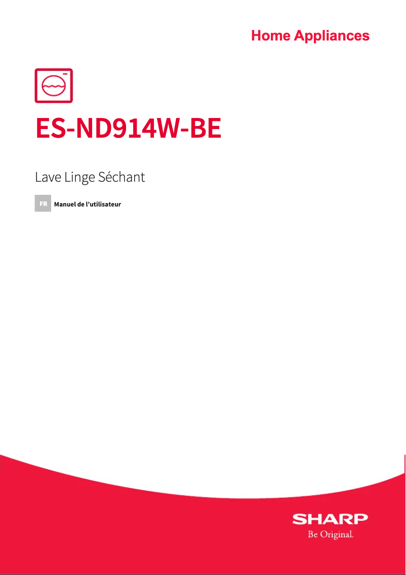 Page 1 de la notice Manuel utilisateur Sharp ES-ND914W-BE