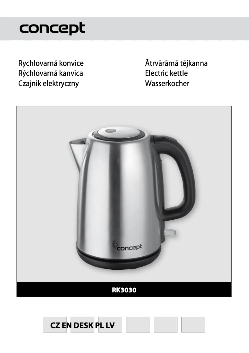 Page 1 de la notice Manuel utilisateur Concept RK-3030BC