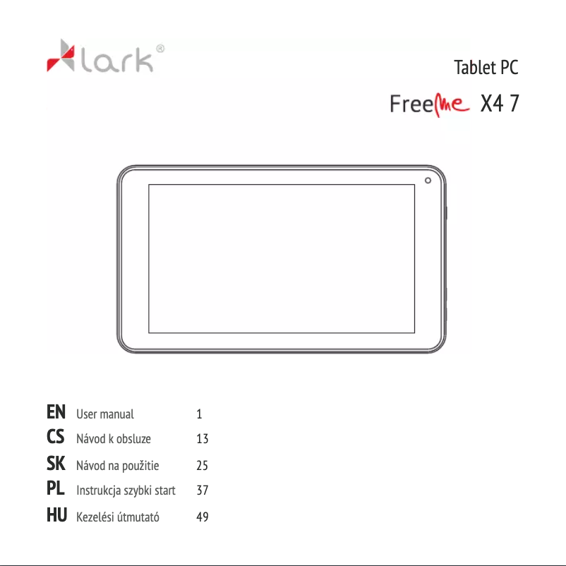 Page 1 de la notice Manuel utilisateur Lark FreeMe X4 7