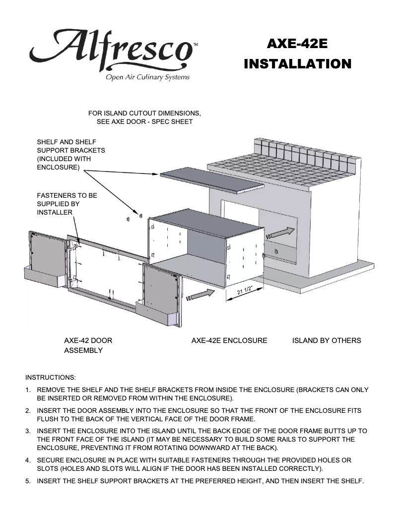 Page 1 de la notice Guide d'installation Alfresco AXE-42