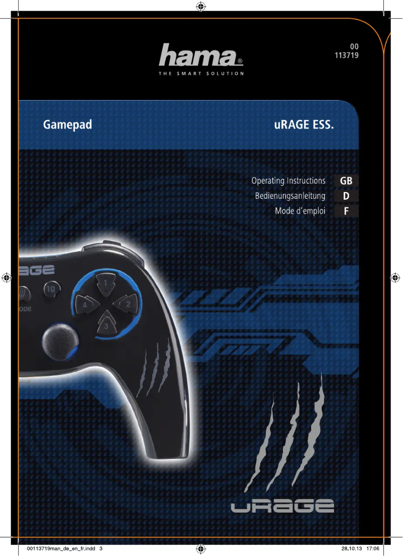 Image de la première page du manuel de l'appareil uRage Essential