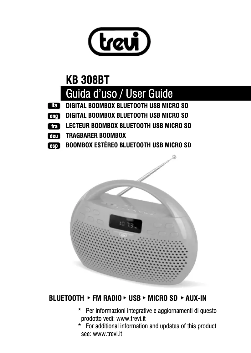 Page 1 de la notice Manuel utilisateur Trevi KB 308BT