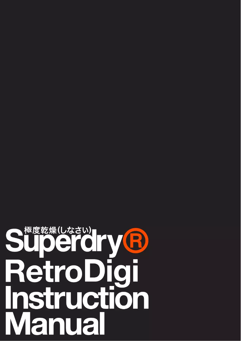 Page n°1 - Manuel utilisateur Superdry Retro Digi SYG201U