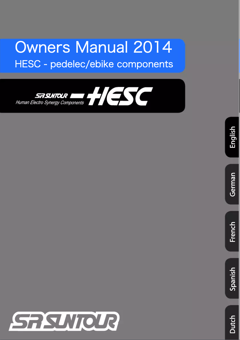 Page 1 de la notice Manuel utilisateur SR Suntour HESC