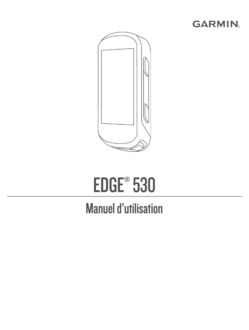 Image de la première page du manuel de l'appareil Edge 530