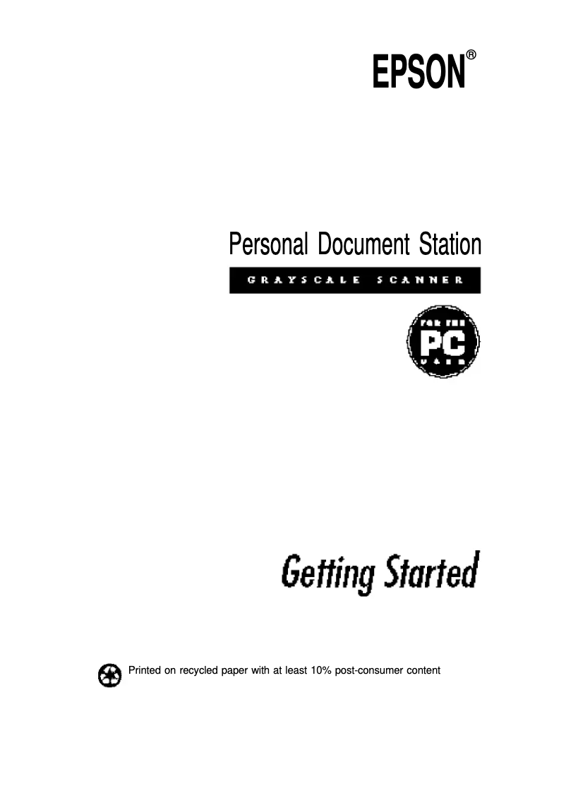 Page 1 of the manual User Manual Epson Personal Document Station