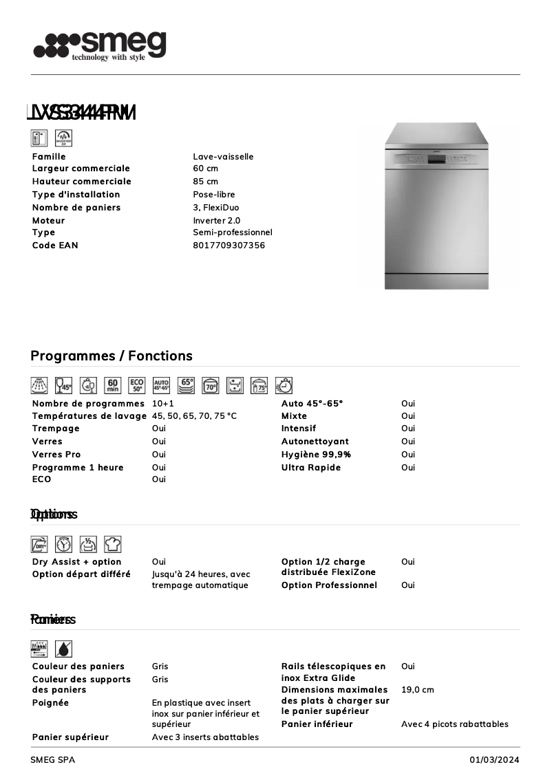 Image de la première page du manuel de l'appareil LVS344PM