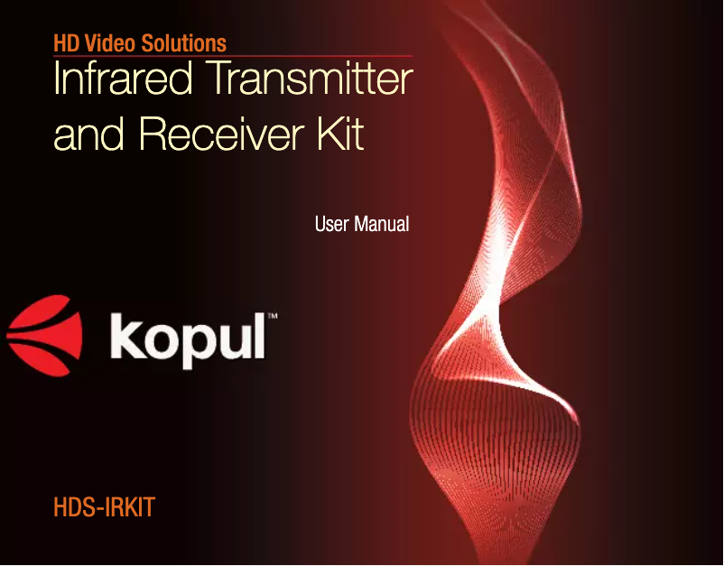 Page 1 de la notice Manuel utilisateur Kopul HDS-IRKIT