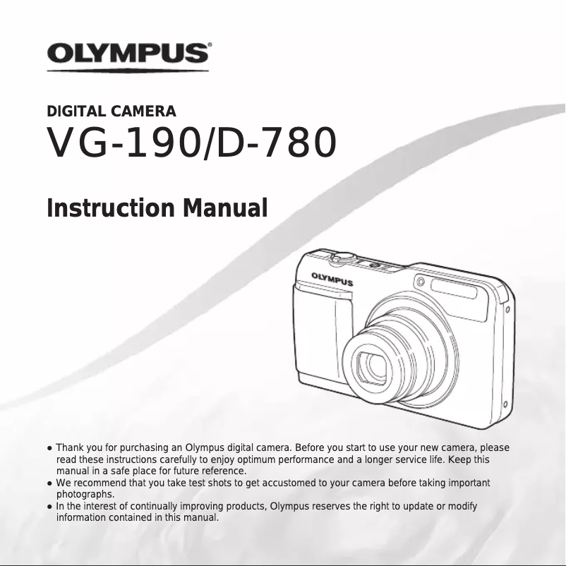 Image de la première page du manuel de l'appareil D-780