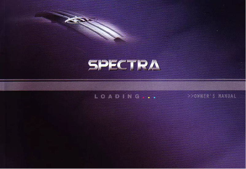 Page 1 de la notice Manuel utilisateur Kia Spectra (2004)