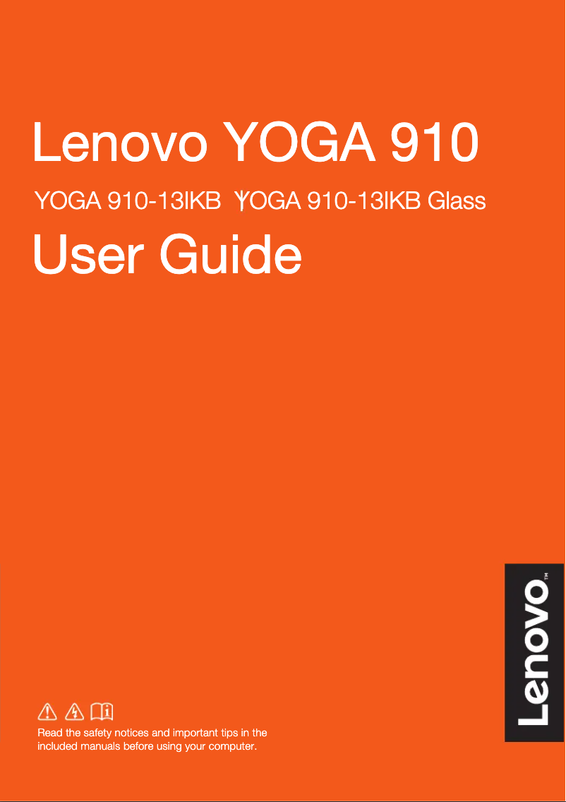 Página 1 del manual Manual de usuario Lenovo YOGA 910