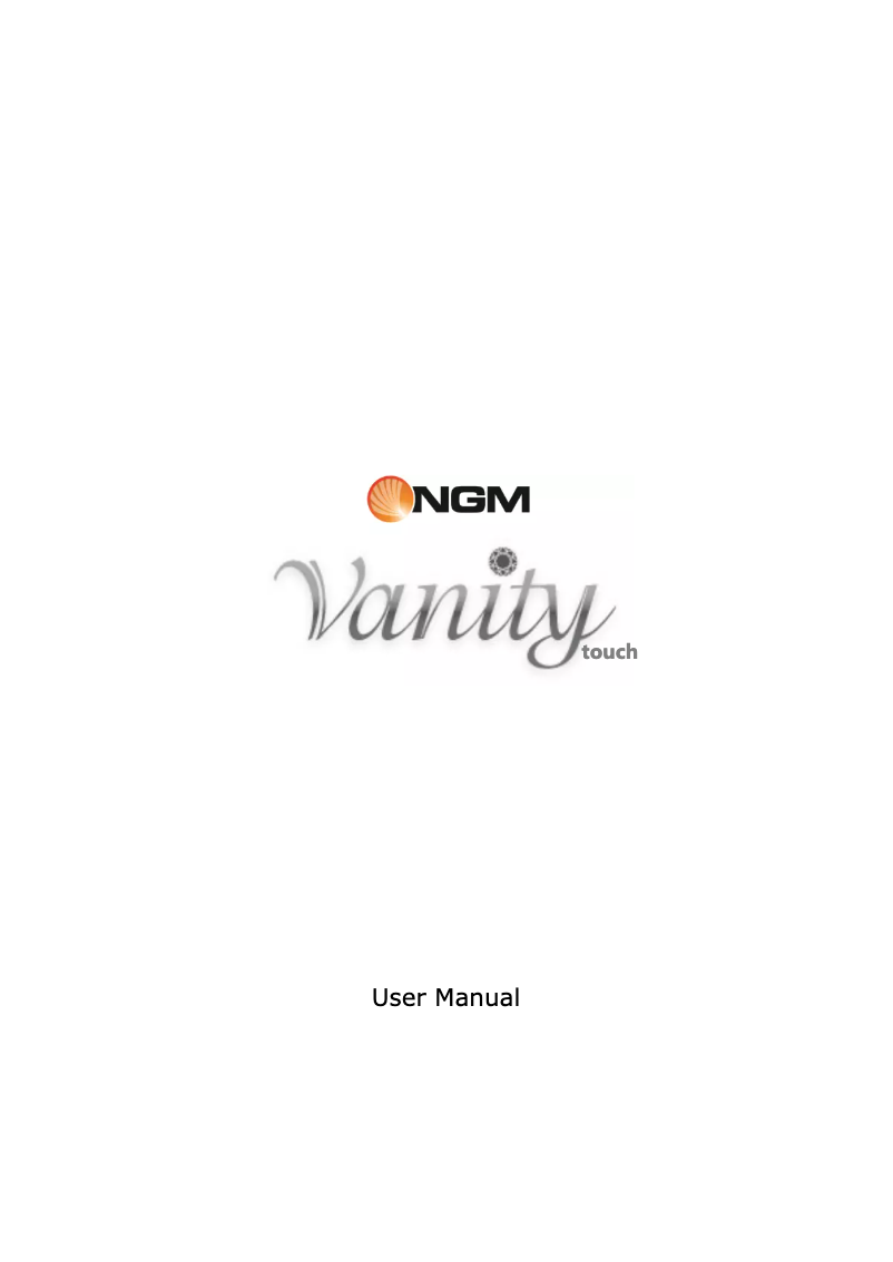 Page n°1 - Manuel utilisateur NGM-Mobile Vanity Touch