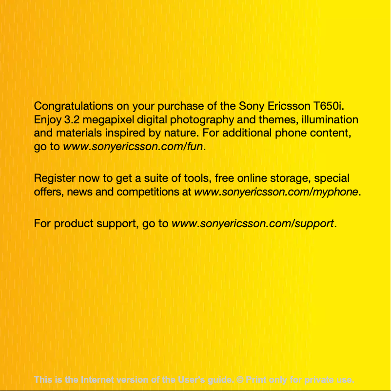 Image de la première page du manuel de l'appareil T650