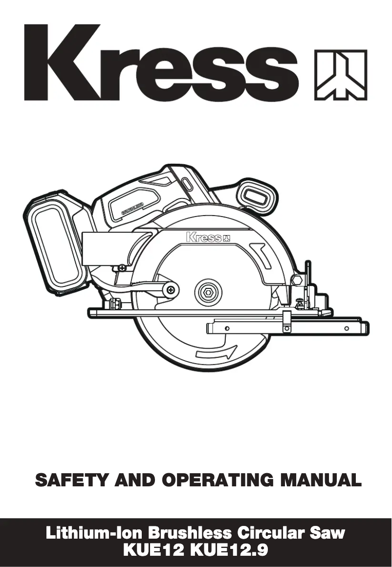 Page 1 de la notice Manuel utilisateur Kress KUE12.1