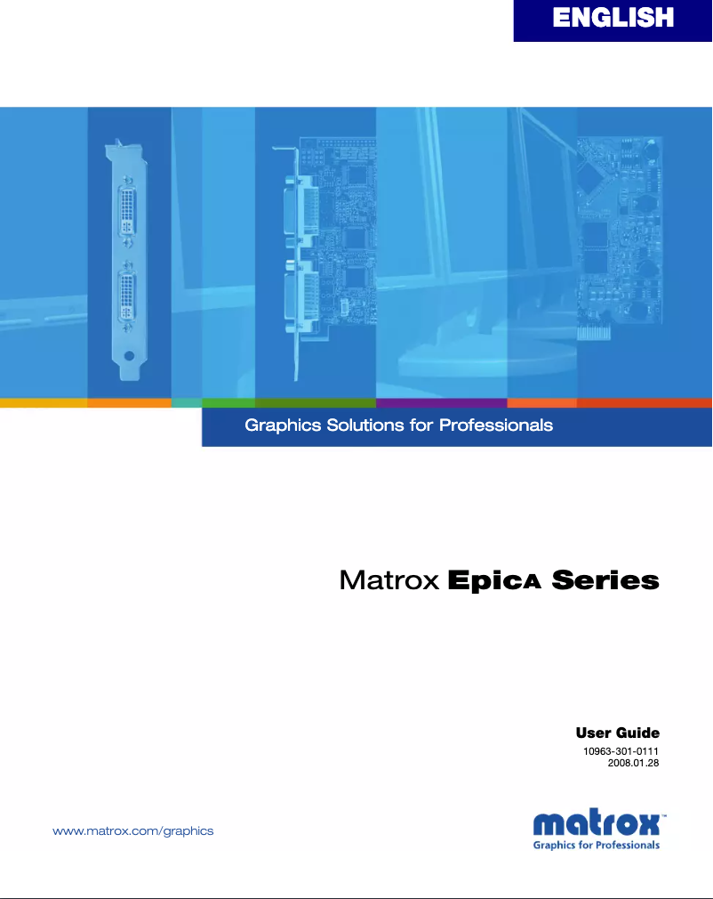 Page 1 de la notice Manuel utilisateur Matrox EpicA TC2