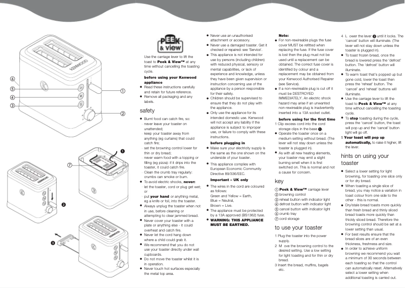 Page n°1 - Manuel utilisateur Kenwood TTM400