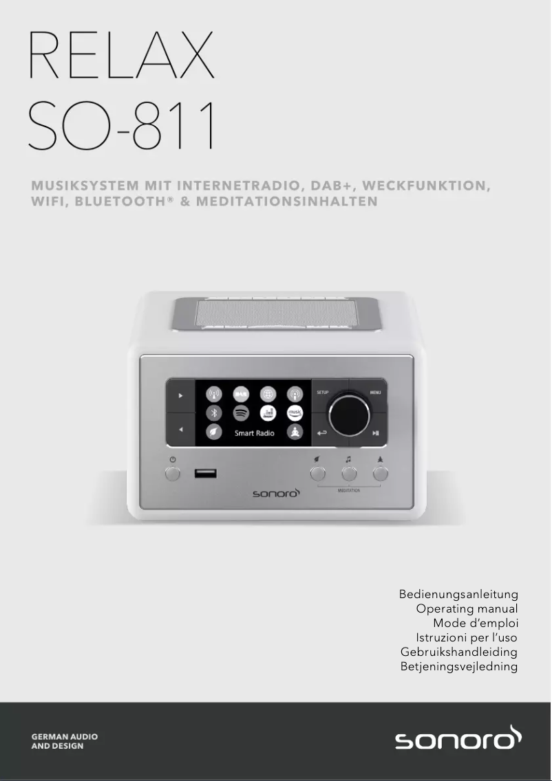 Página 1 del manual Manual de usuario Sonoro Prestige SO-331