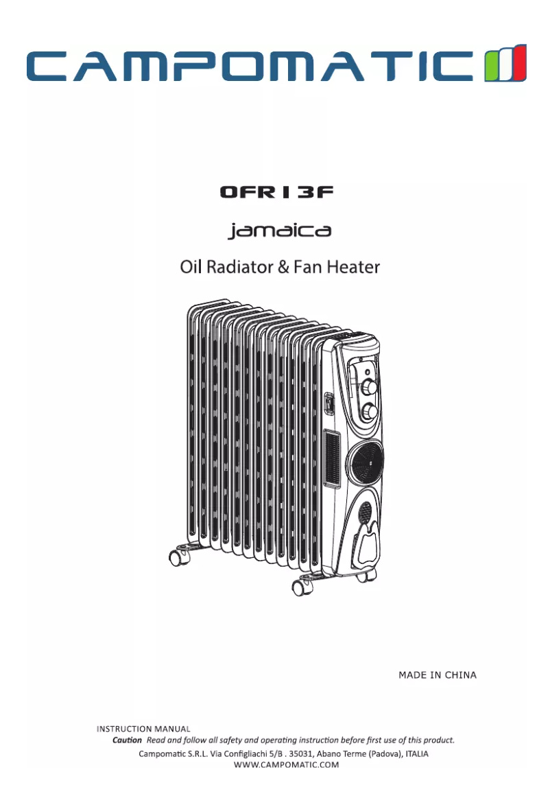 Page n°1 - Manuel utilisateur Campomatic OFR13F