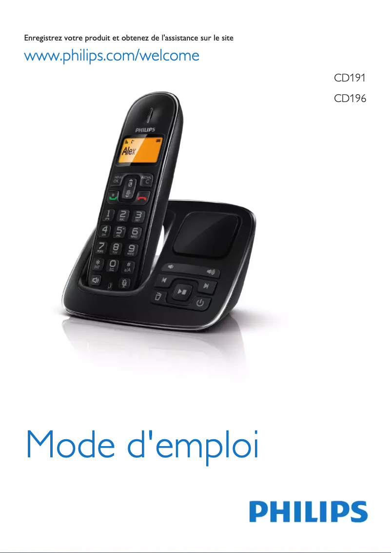 Page 1 de la notice Manuel utilisateur Philips BeNear CD1912B