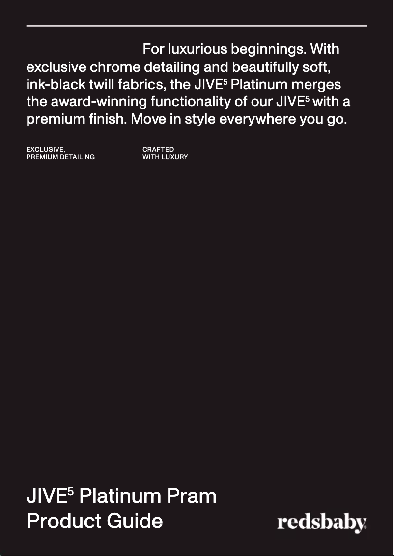 Page 1 de la notice Manuel utilisateur Redsbaby JIVE 5 Platinum