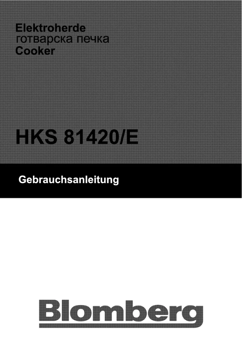Page 1 de la notice Manuel utilisateur Blomberg HKS 81420