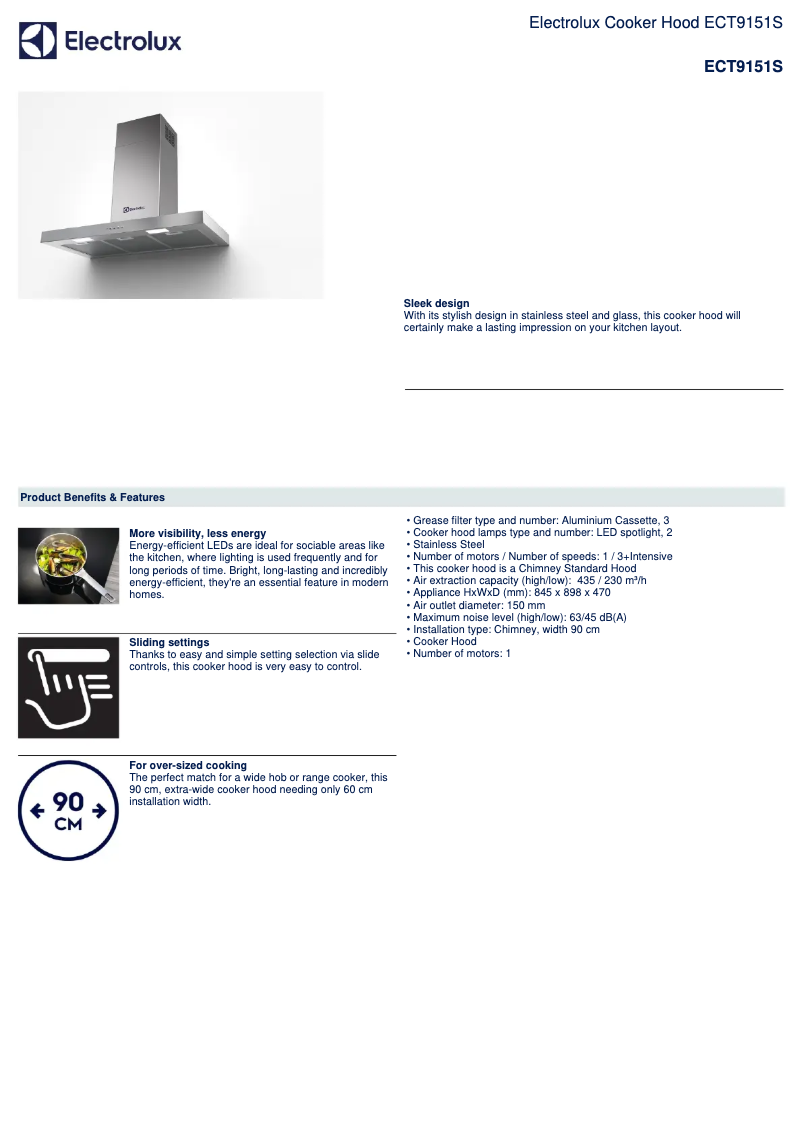 Imagen de la primera página del manual del dispositivo ECT9151S