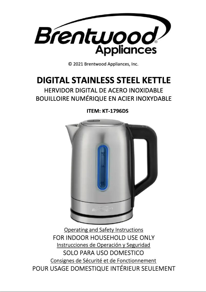 Page n°1 - Manuel utilisateur Brentwood KT-1796DS