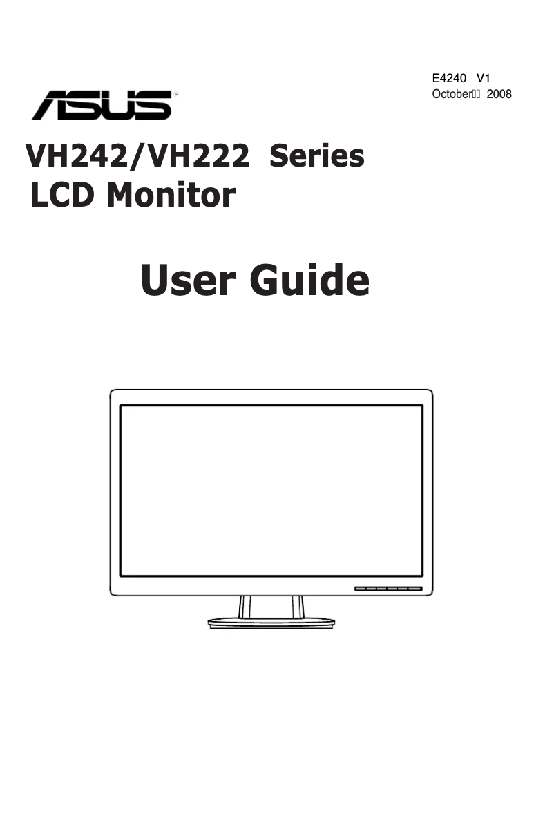Page 1 de la notice Manuel utilisateur Asus VH242