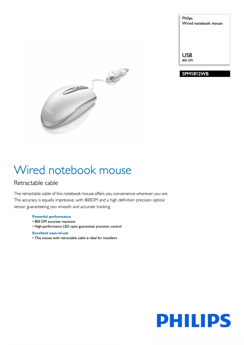 Page n°1 - Brochure Philips SPM1812