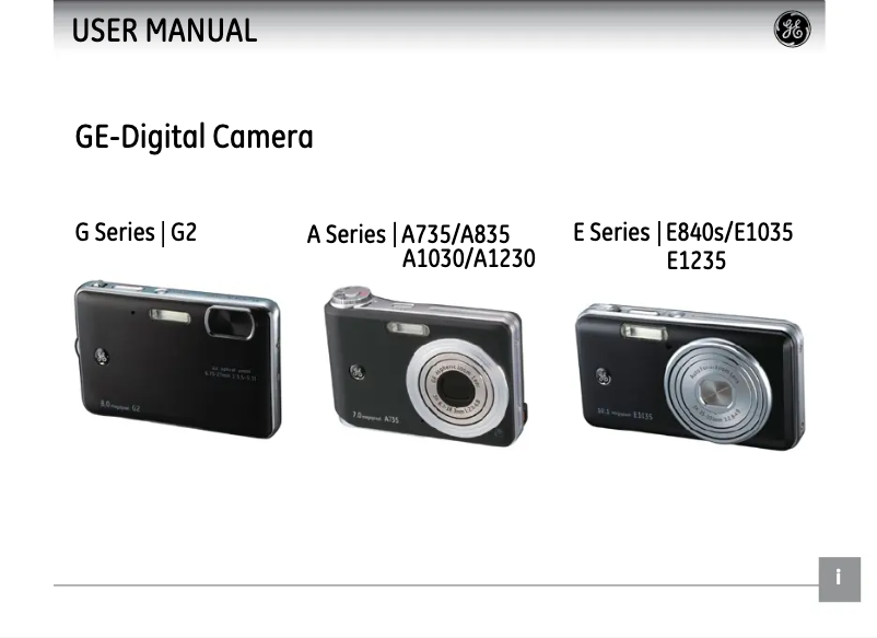 Página 1 del manual Manual de usuario GE E840s