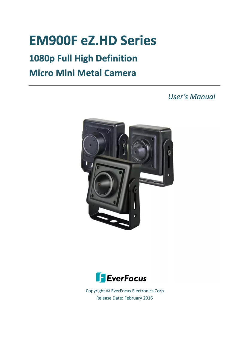 Page n°1 - Manuel utilisateur EverFocus EM900FP1