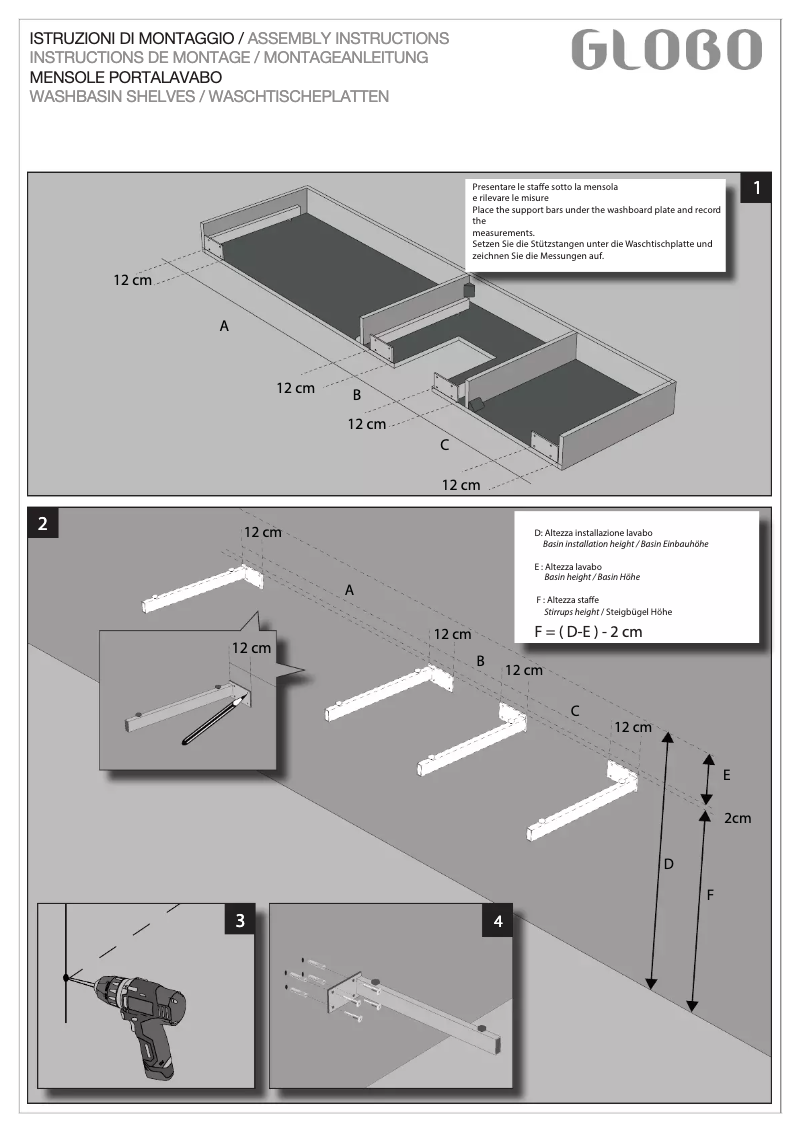 Page 1 de la notice Manuel utilisateur Globo M07052