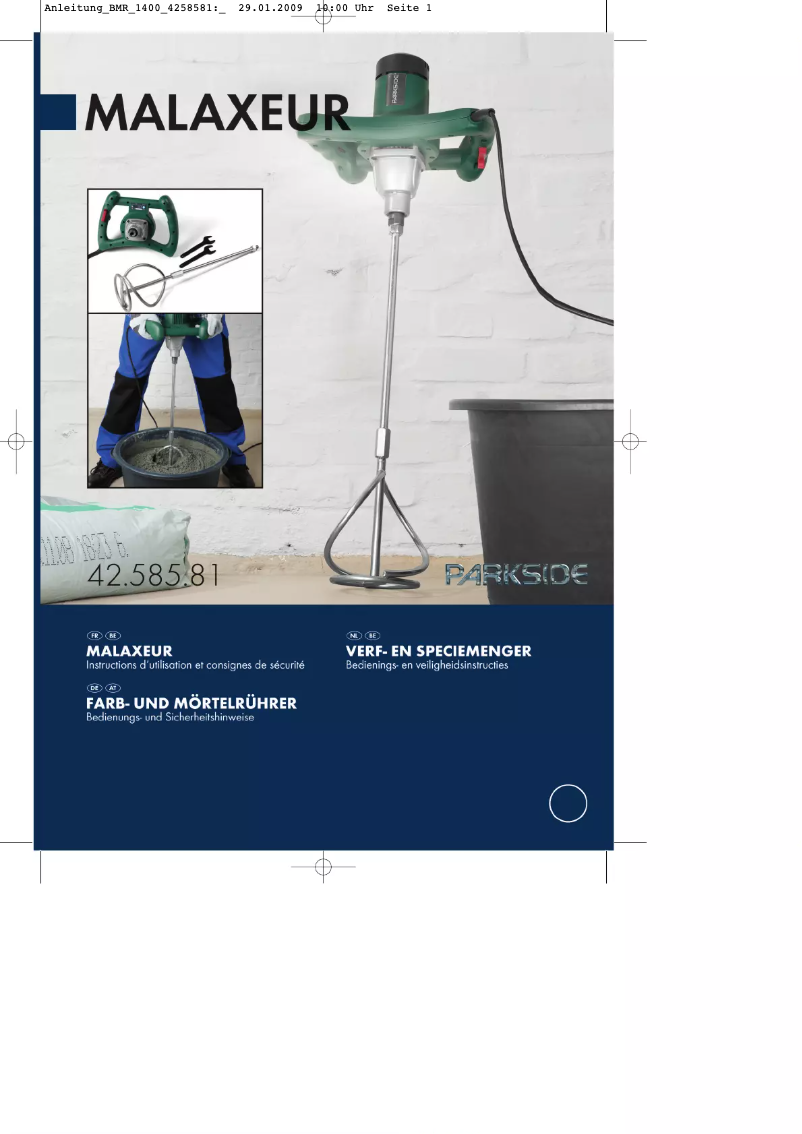 Image de la première page du manuel de l'appareil BMR 1400