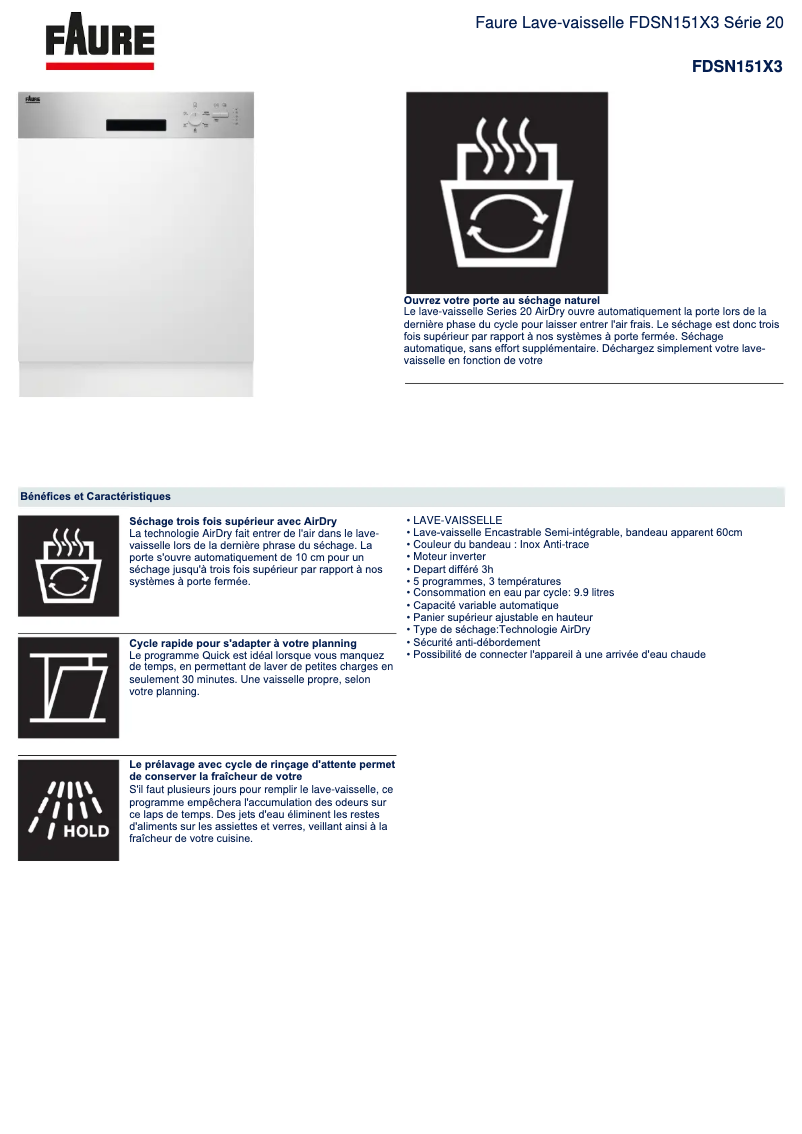 Imagen de la primera página del manual del dispositivo FDSN151X3