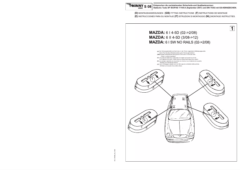 Page 1 de la notice Manuel utilisateur Twinny Load S 08
