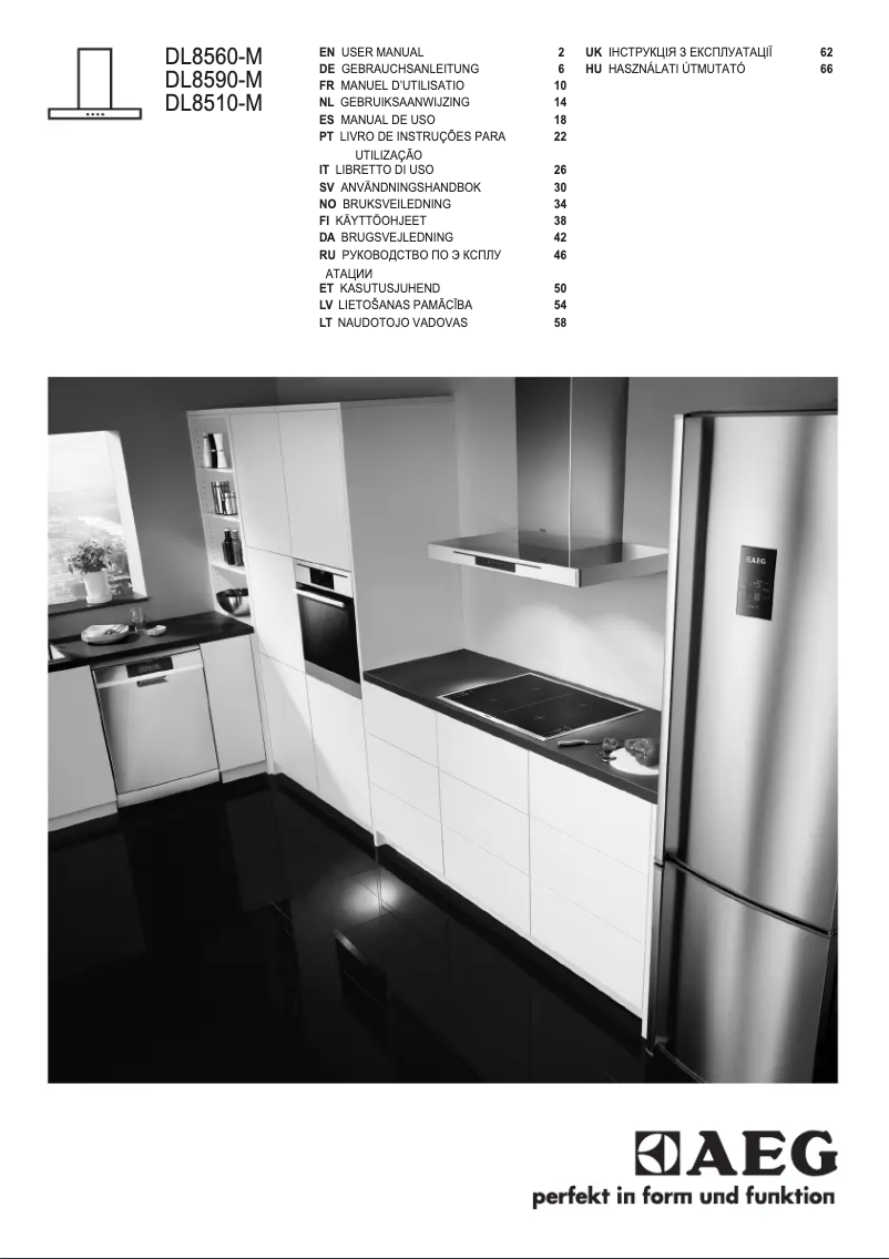 Page n°1 - Manuel utilisateur AEG DL8560-M