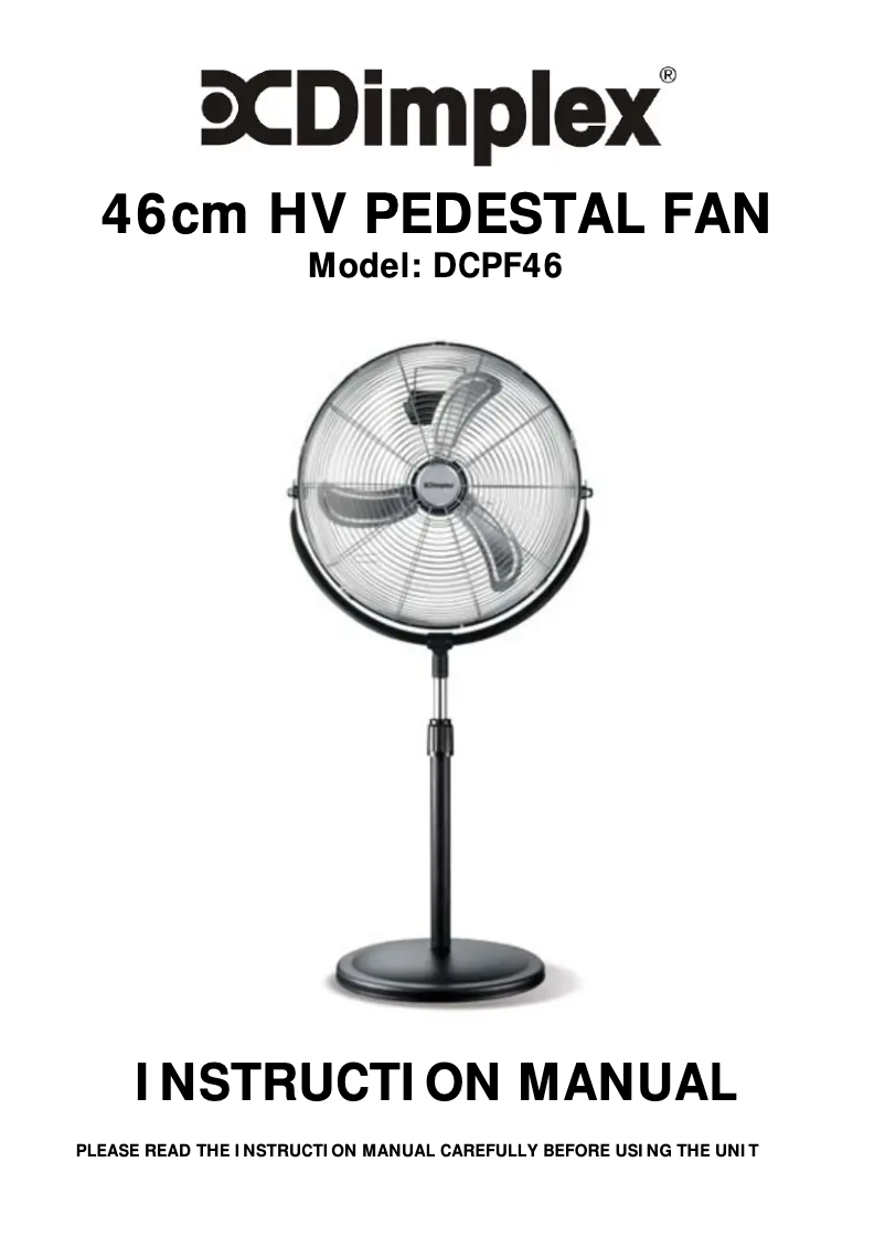 Page n°1 - Manuel utilisateur Dimplex DCPF46