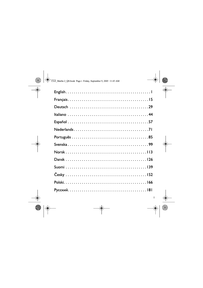 Image de la première page du manuel de l'appareil ZEN Sleek