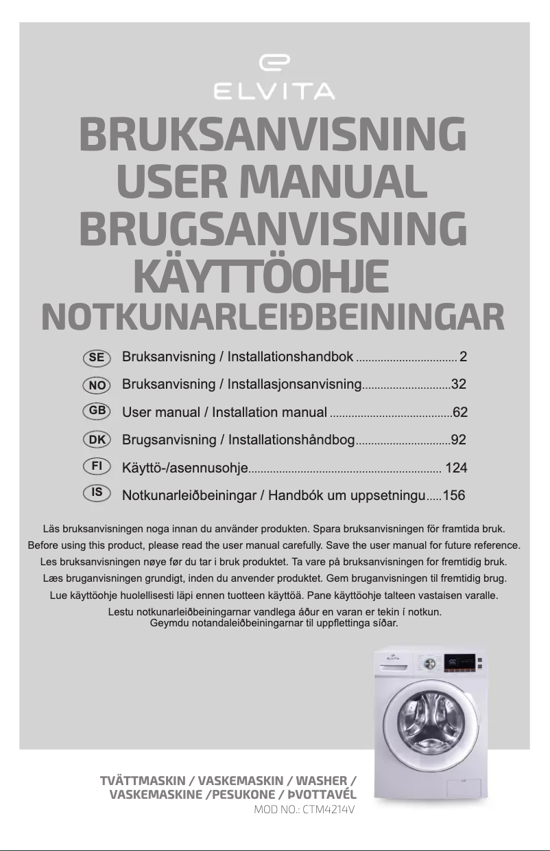 Página 1 del manual Manual de usuario Elvita CTM4214V