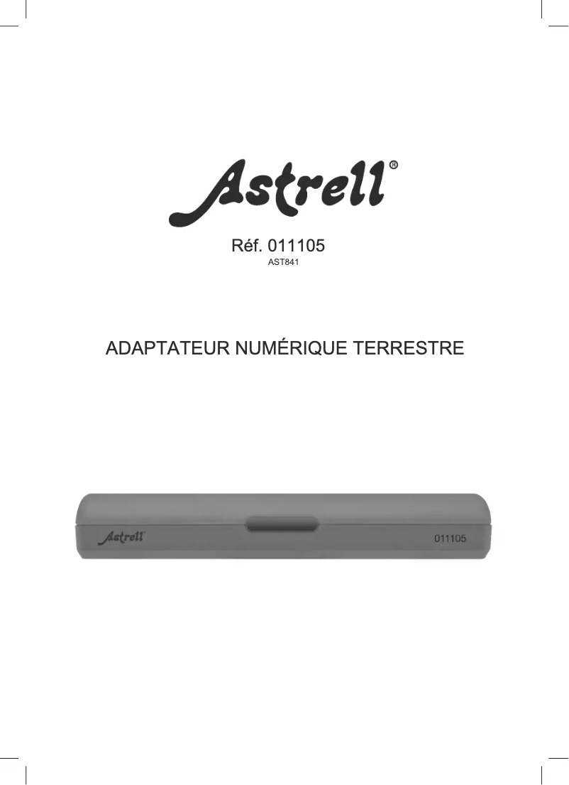 Page 1 de la notice Manuel utilisateur Astrell AST841 011105