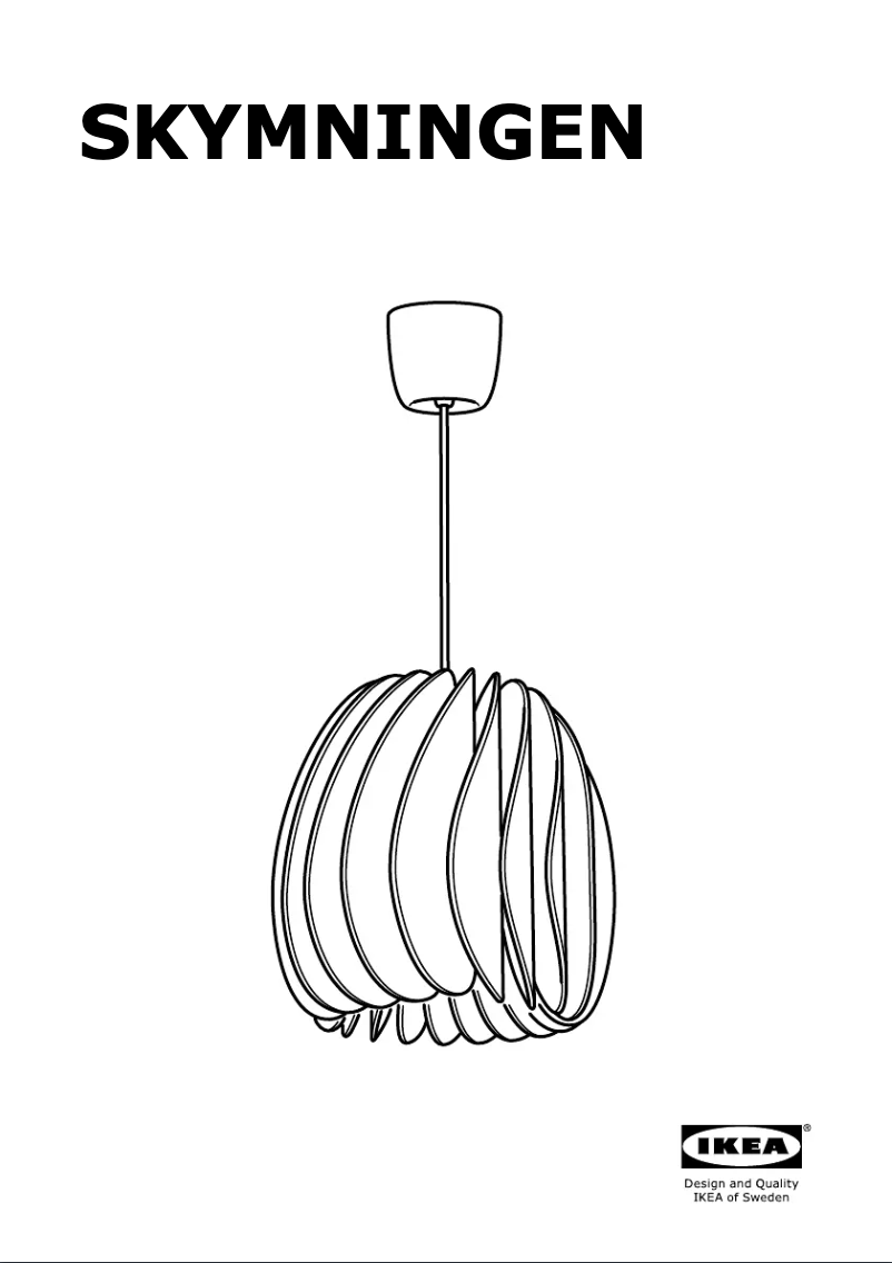 Page 1 de la notice Manuel utilisateur Ikea Skymningen