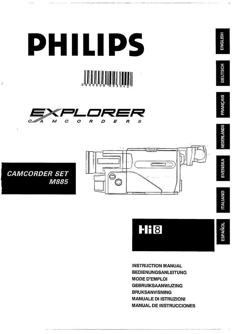 Image de la première page du manuel de l'appareil M885