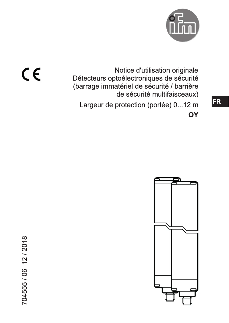 Page n°1 - Manuel utilisateur IFM OY050S
