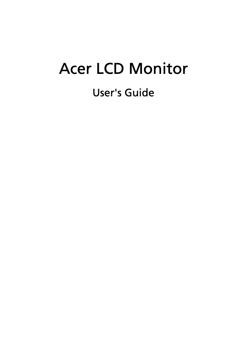 Page n°1 - Manuel utilisateur Acer CB281HK