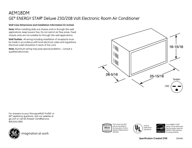 Image de la première page du manuel de l'appareil AEM18DM